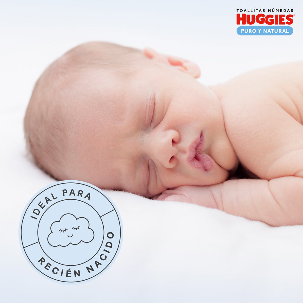 Toallitas Húmedas Huggies Puro y Natural 80 Und - 6 Paquetes