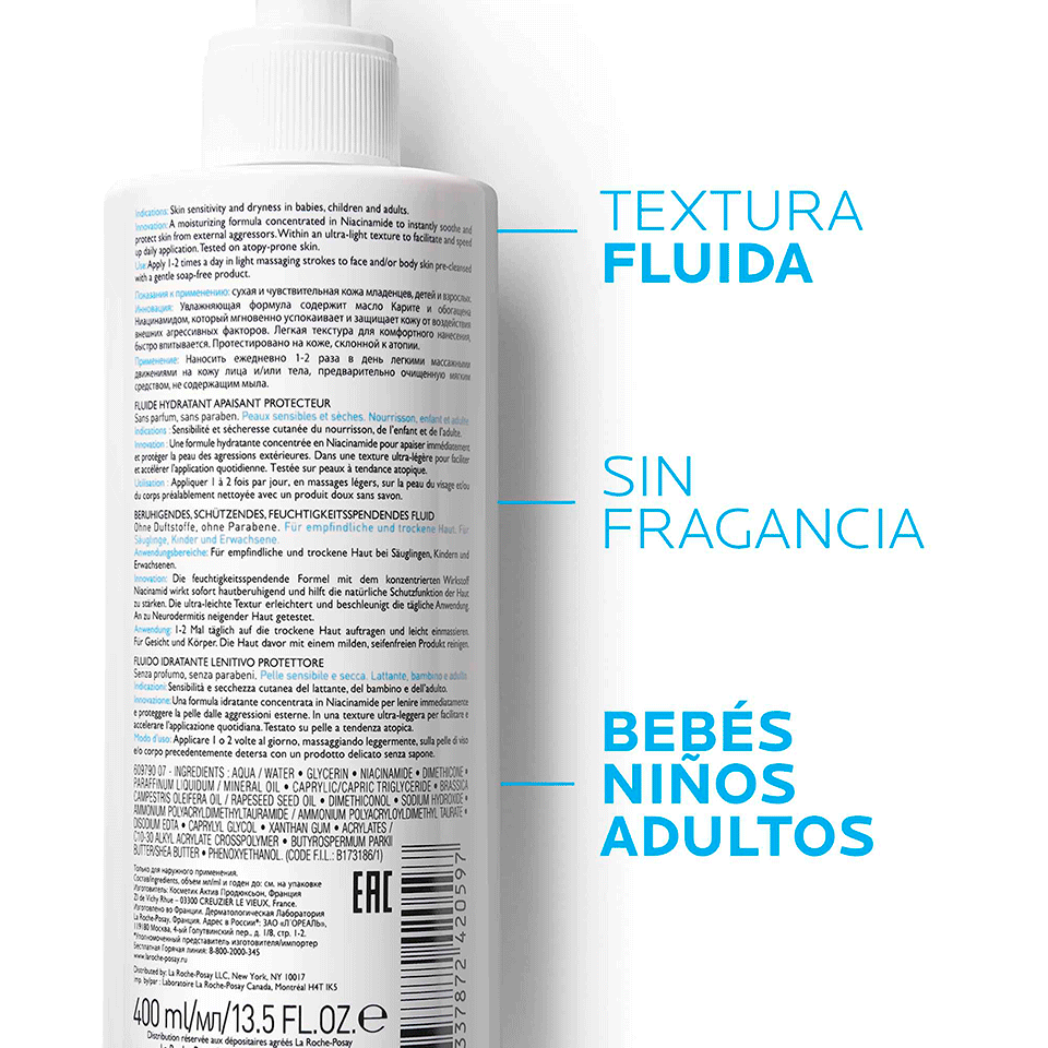 La Roche Posay Lipikar Fluido Crema Corporal 400 Ml