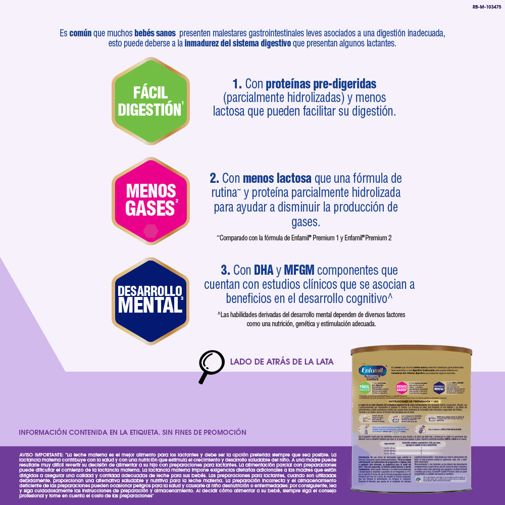 Fórmula Enfamil Confort Premium 800 G