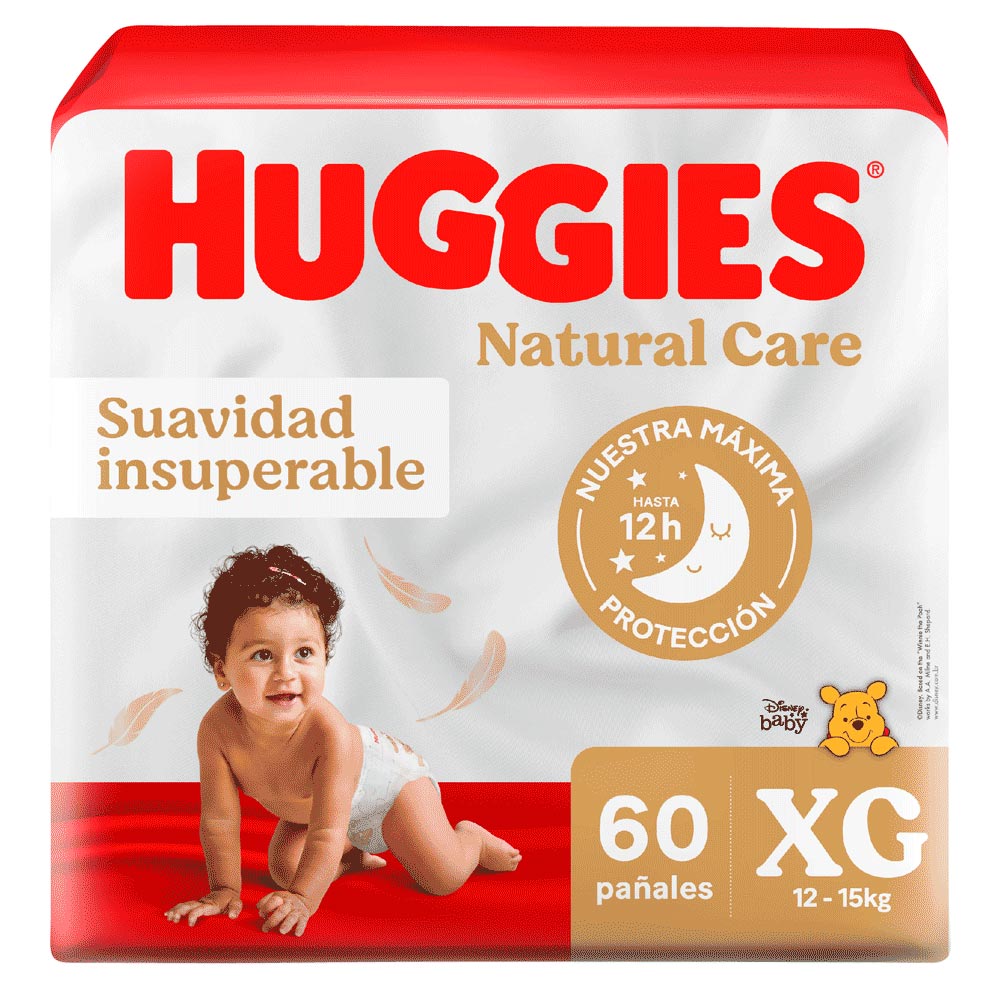 Pañale Huggies Natural Care XG 60 Und