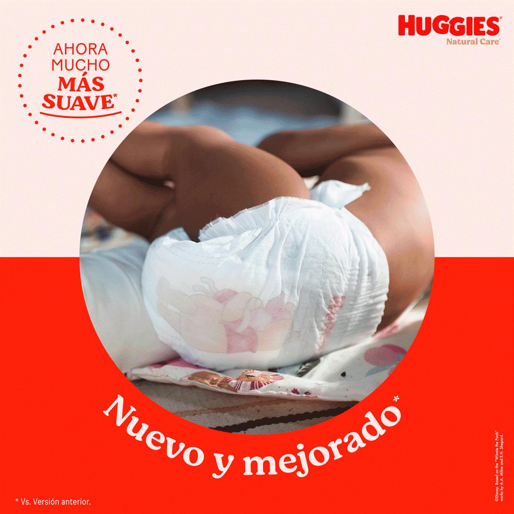 Pañales Huggies Natural Care M - Hiperpack 60 Unidades