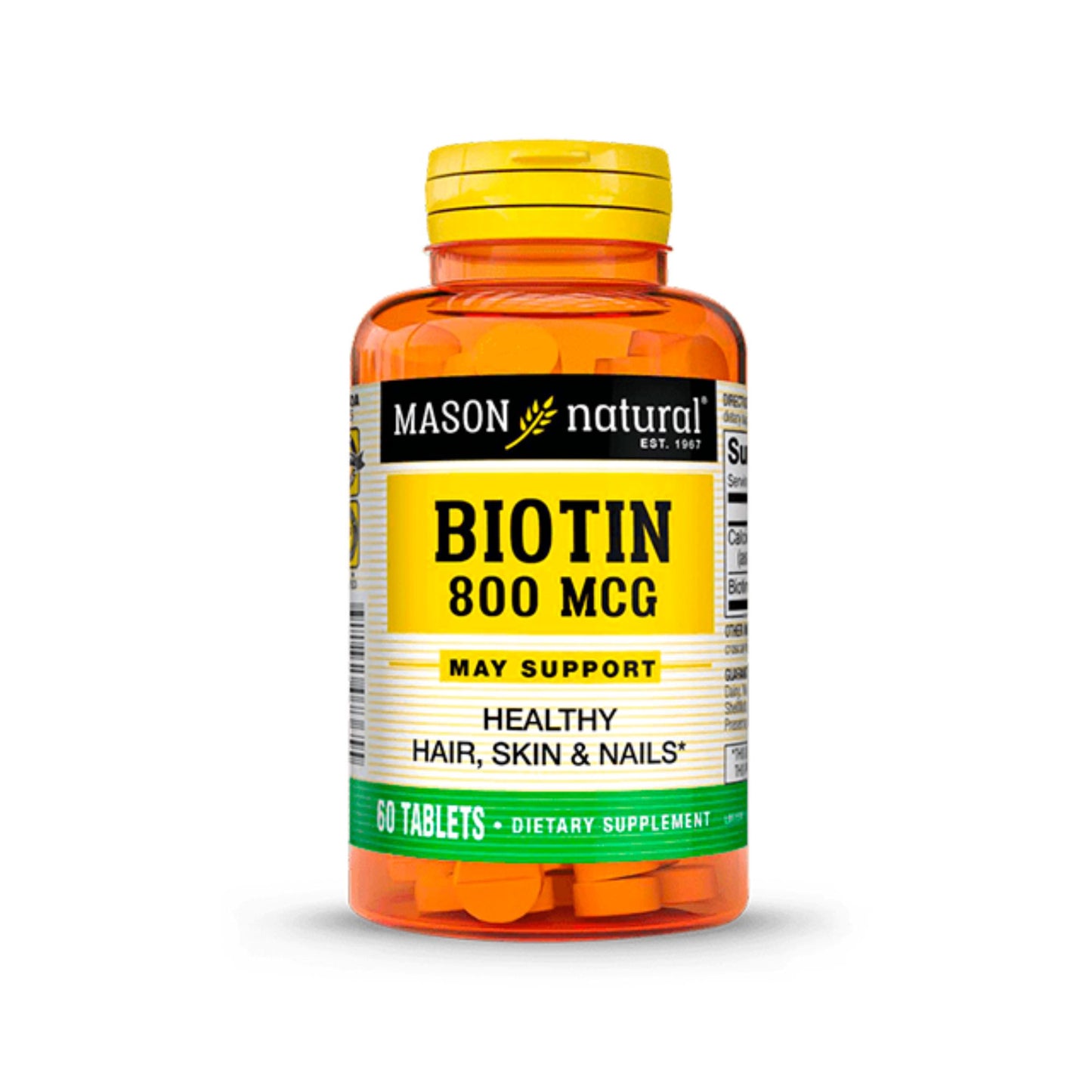 Biotin 800mcg Mason Natural 60 Und