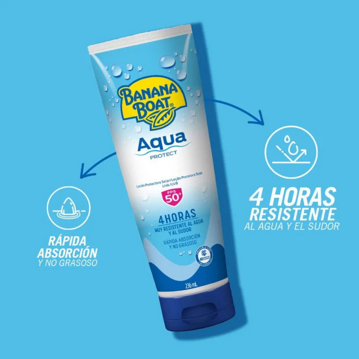 Protector Solar Banana Boat Aqua Protect Fps 50+ 236ml