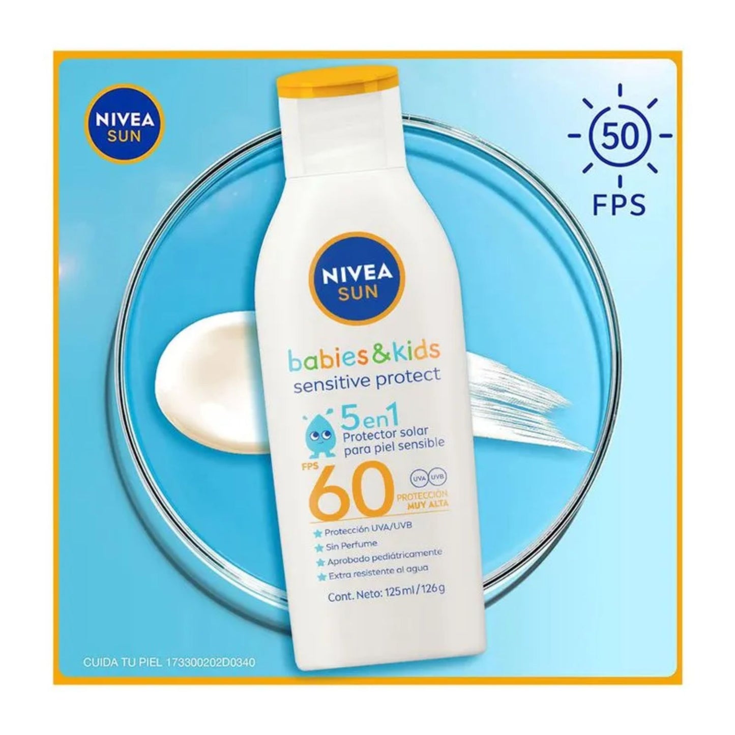 Protector Solar Nivea Sun Babies & Kids Sensitive FPS60 125 Ml
