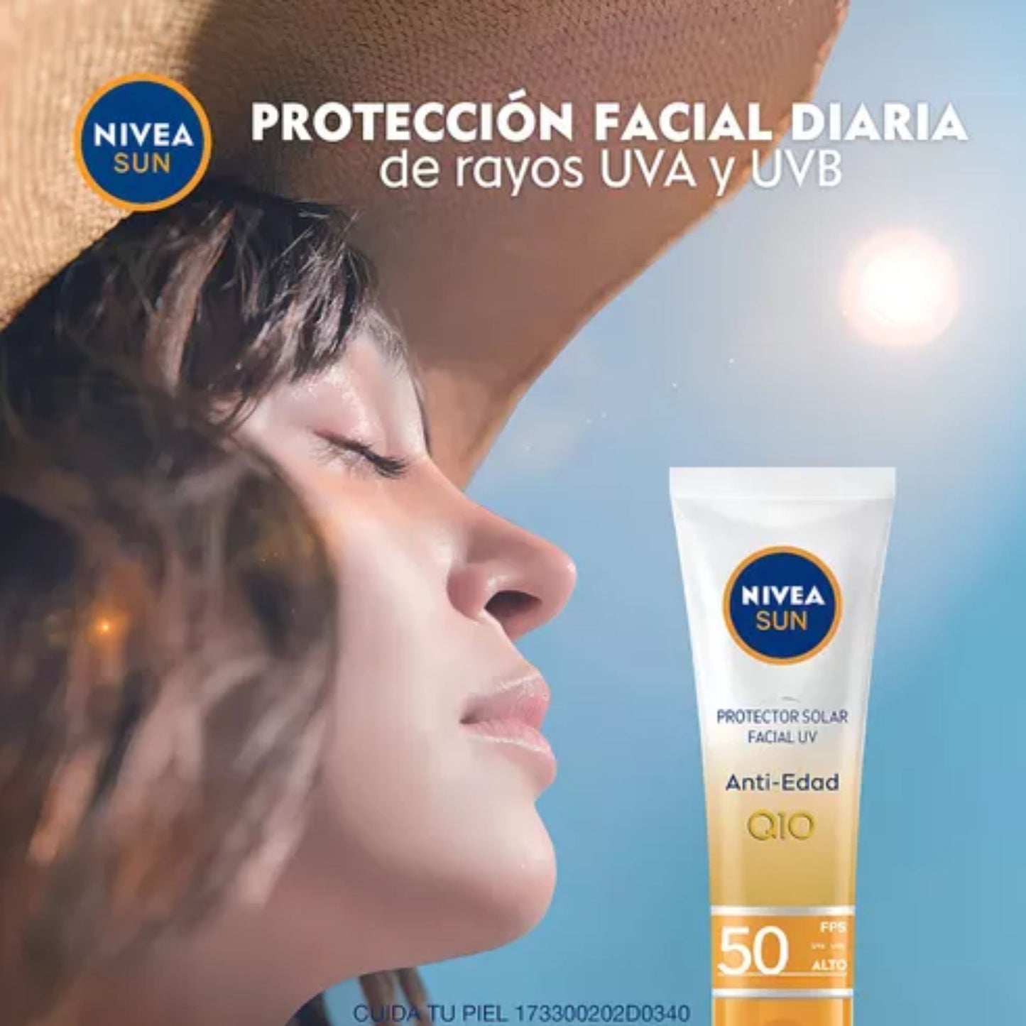 Protector Solar Facial Anti-Edad Q10 FPS50 50 Ml
