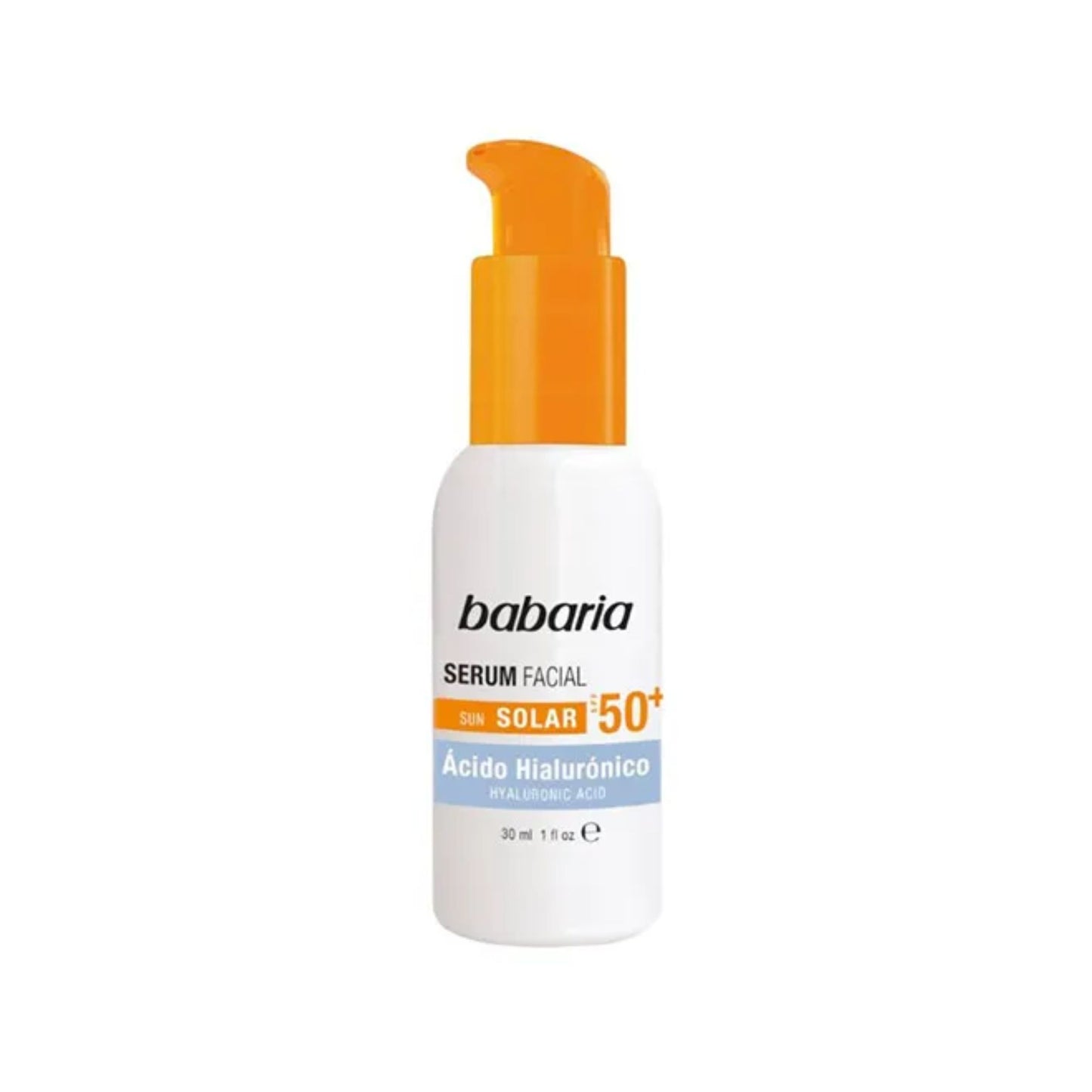 Serum Facial Solar Ácido Hialurónico Babaria SPF 50+ 30 Ml