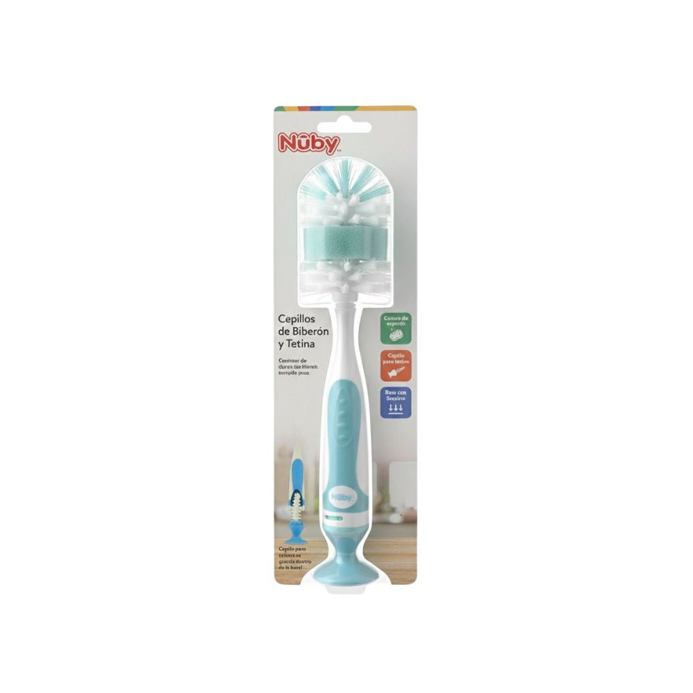 Cepillo Para Biberón Y Tetina Nuby Celeste