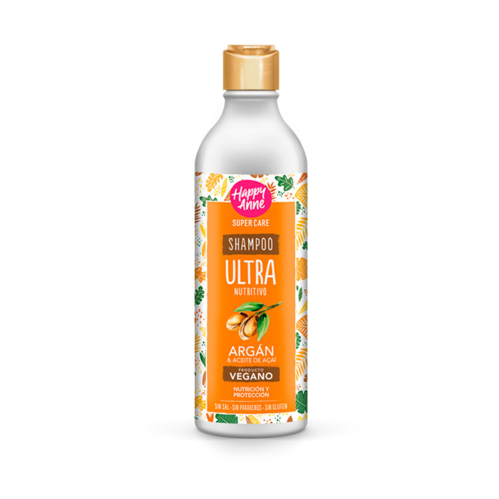 Shampoo Ultra Nutritivo Happy Anne Argán 340 Ml