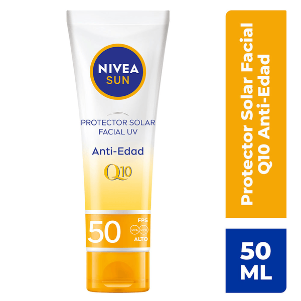 Protector Solar Facial Anti-Edad Q10 FPS50 50 Ml