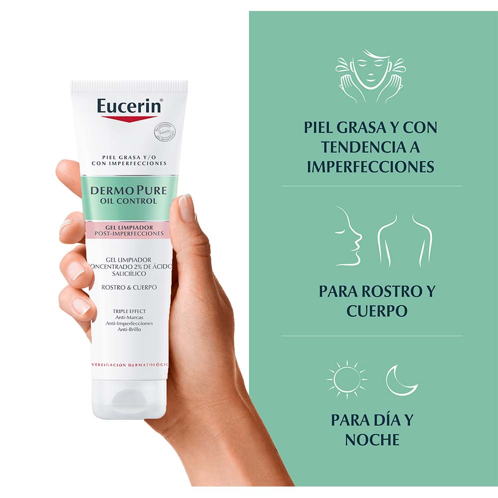 Eucerin Gel Limpiador Dermo Pure 150 Ml - Para Piel Grasa O Con Imperfecciones 150 Ml