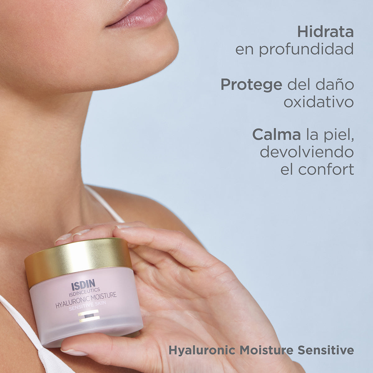 Isdinceutics Hyaluronic Moisture Sensitive - Crema Facial Hidratante Piel Sensible 50 G