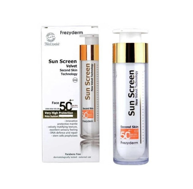 Frezyderm Sun Screen Velvet Face SPF50 Sin Color 50 Ml