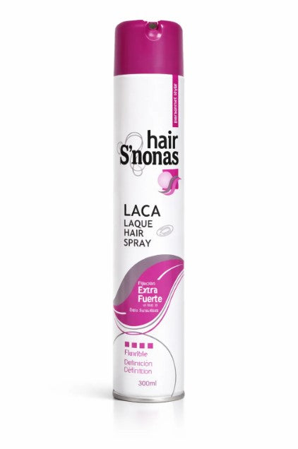 Laca Spray S’nonas Fijación Extra Fuerte 400 ml
