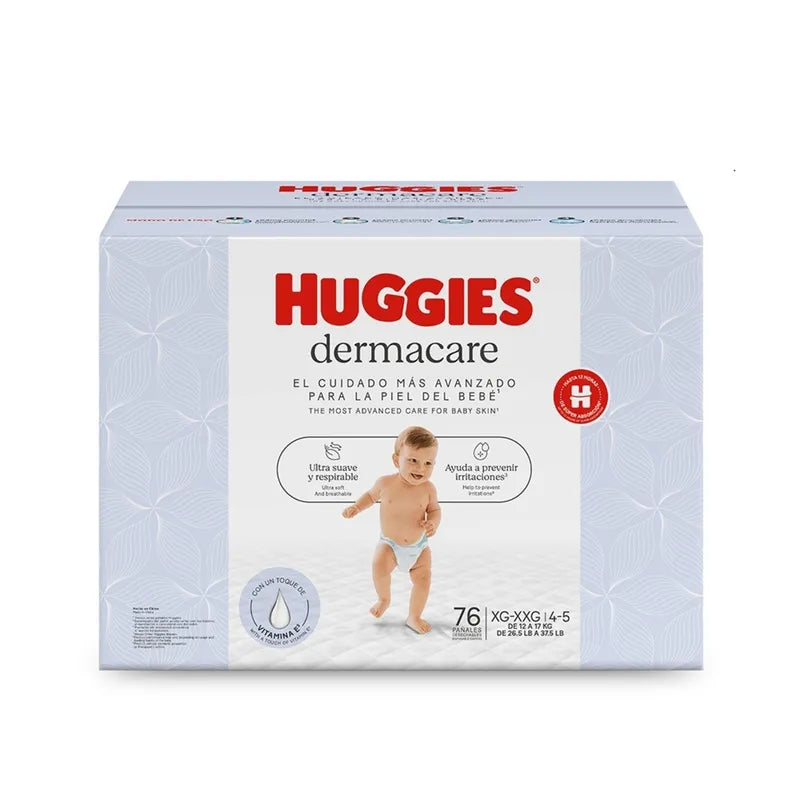 Huggies Dermacare XG - XXG 76 unidades