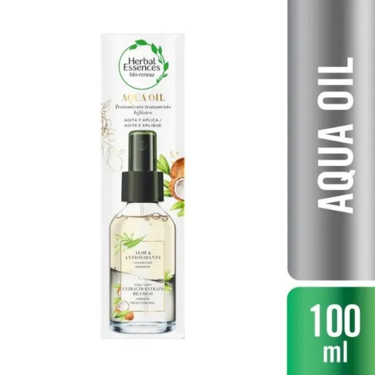 Oil Tratamiento Capilar Herbal Essences Bio Renew Aloe y Extracto de Coco 100 ml