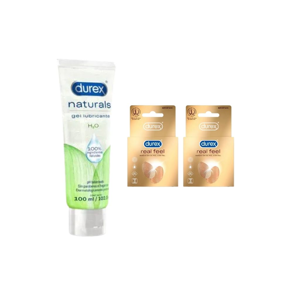 Pack Durex Naturals H2o Gel Lubricante 100 Ml 1 Und + Condones Durex R –  Pharman