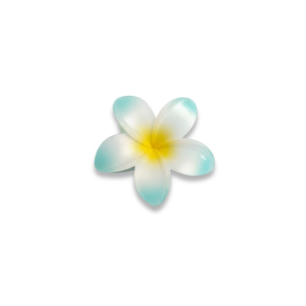Gancho para el Cabello Flor Celeste y Amarillo1 Und