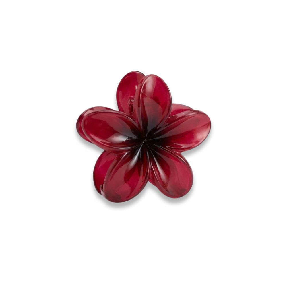 Gancho para el Cabello Flor Vino Tinto y Negro 1 Und