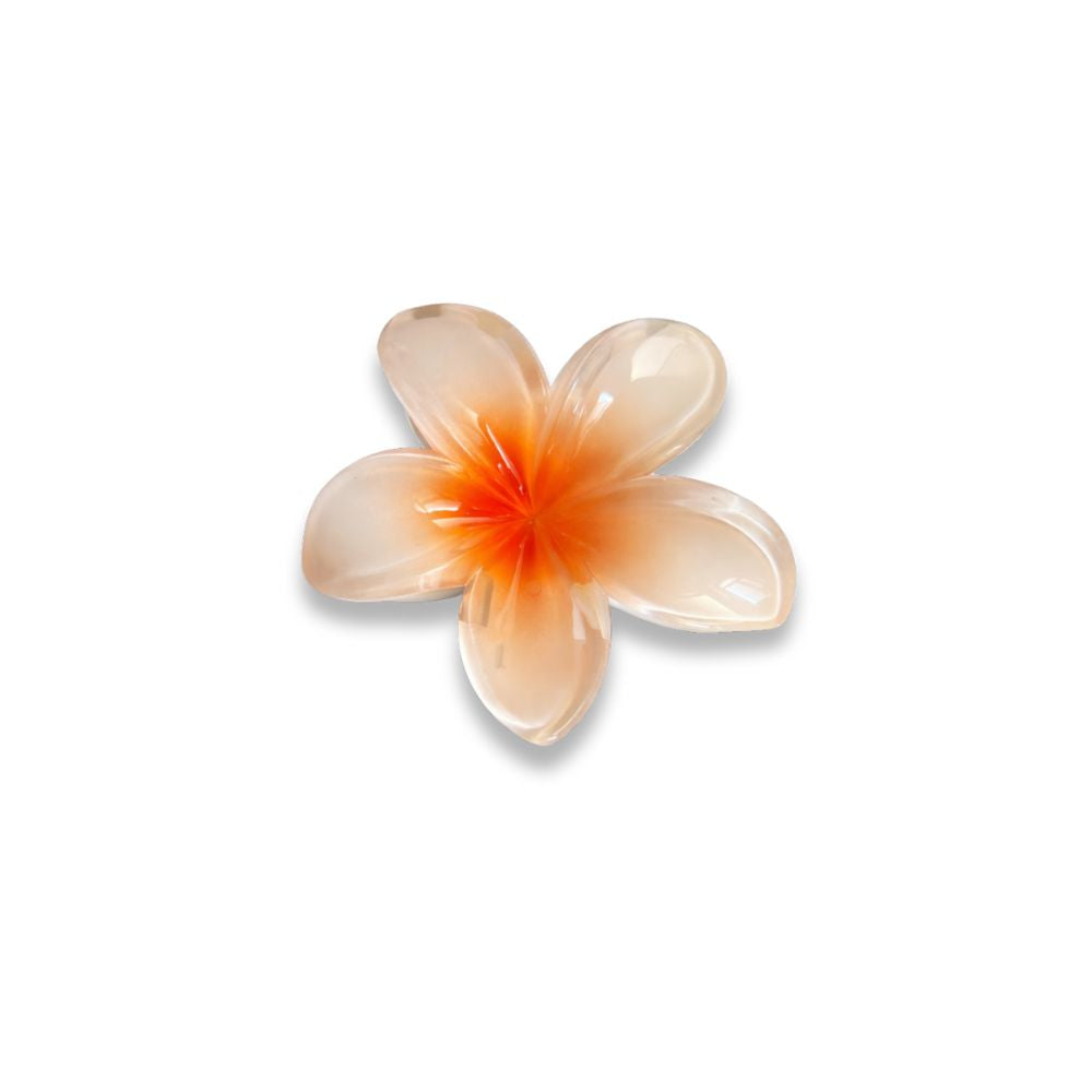 Gancho para el Cabello Flor Melón y Anaranjado 1 Und