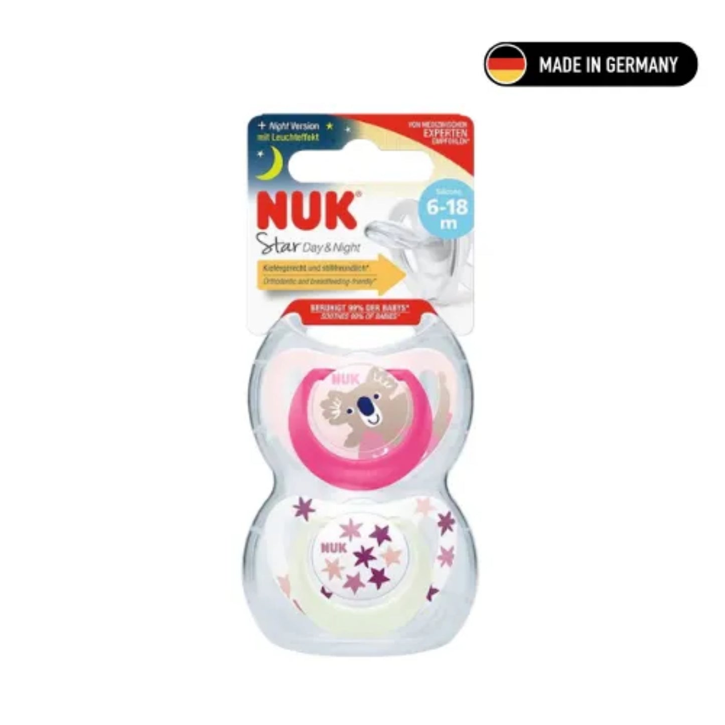 Set de Chupones Babydream Corazones y Lazo 5 a 18 Meses 2 Und