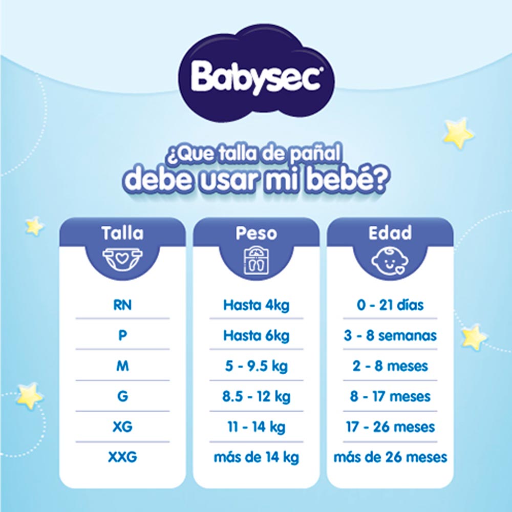 Pañales Babysec Super Premium XXG 38 Und