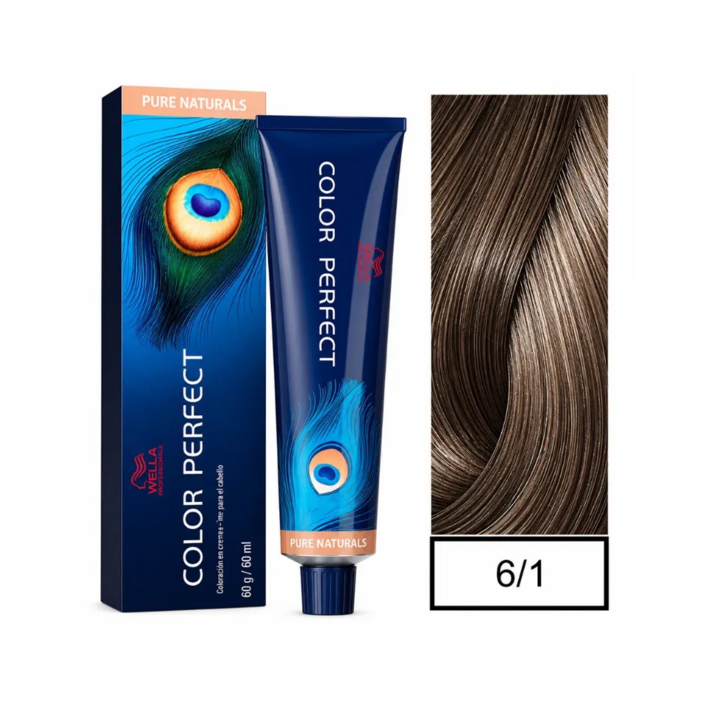 Tinte Color Perfect Wella 6/1 Rubio Oscuro Cenizo 60 G
