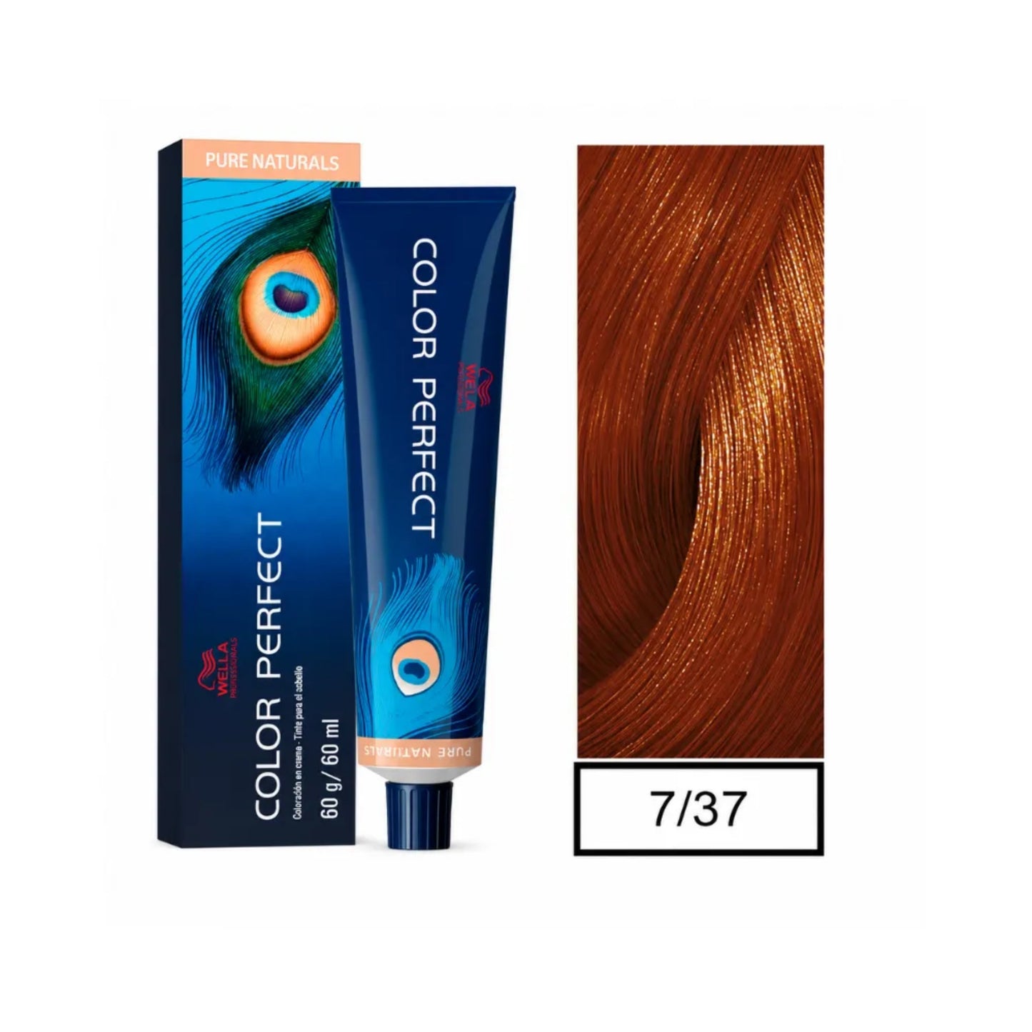 Tinte Color Perfect Wella 7/37 Castaño Claro Dorado Marrón 60 G