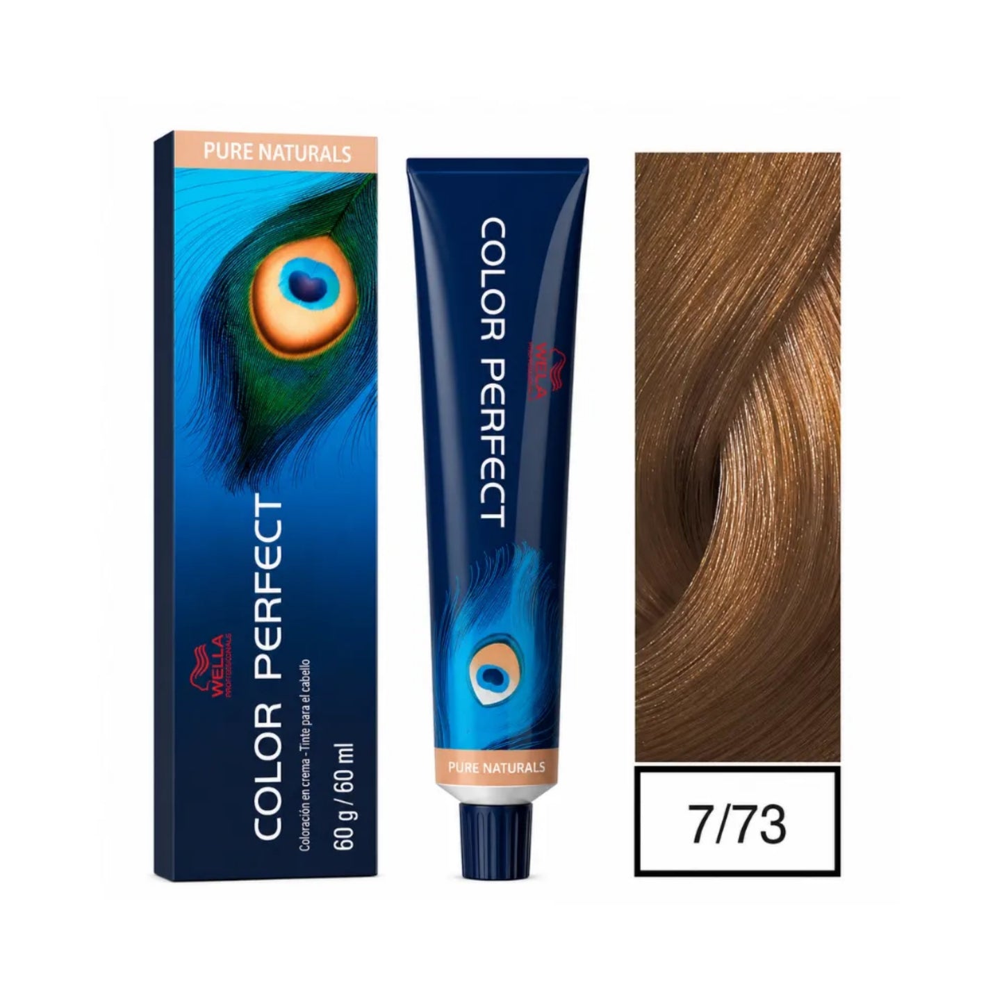 Tinte Color Perfect Wella 7/73 Rubio Mediano Marrón Dorado 60 G