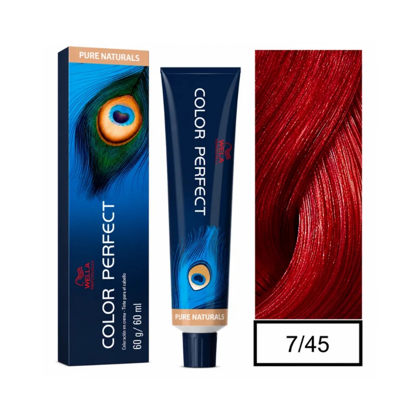 Tinte Color Perfect Wella 77/44 Rubio Mediano Rojo Intenso 60 G