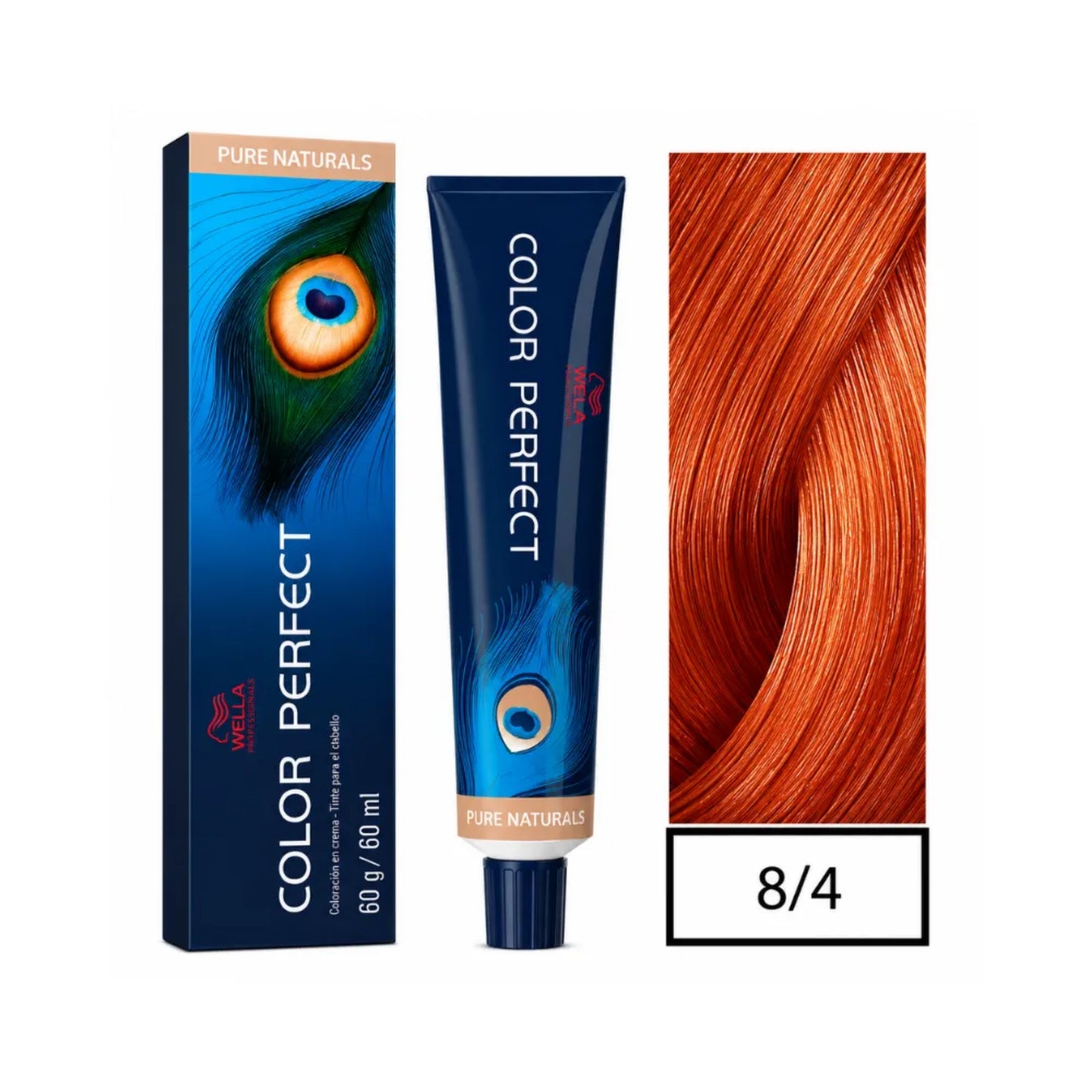 Tinte Color Perfect Wella 8/4 Rubio Claro Rojo 60 G