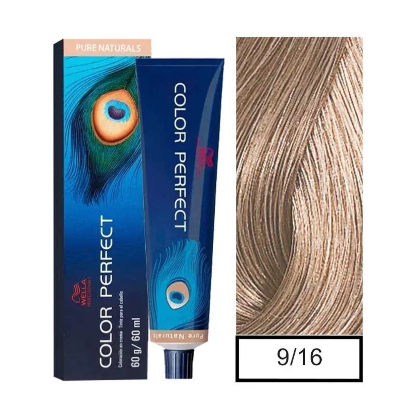 Tinte Color Perfect Wella 9/16 Rubio Extra Claro Ceniza Violeta 60 G
