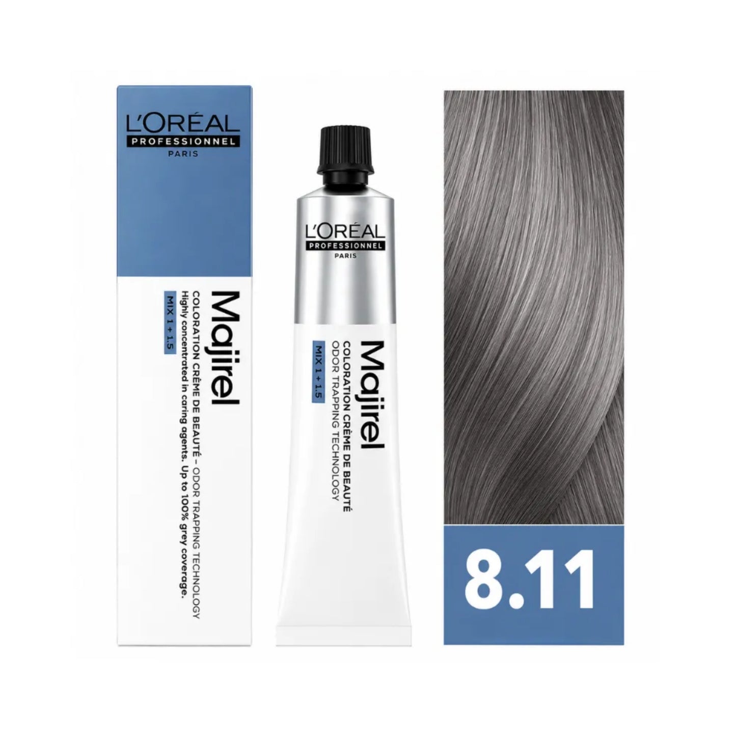 Tinte Majirel Loreal Profesional 8.11 Rubio Claro Cenizo Intenso 60 Ml