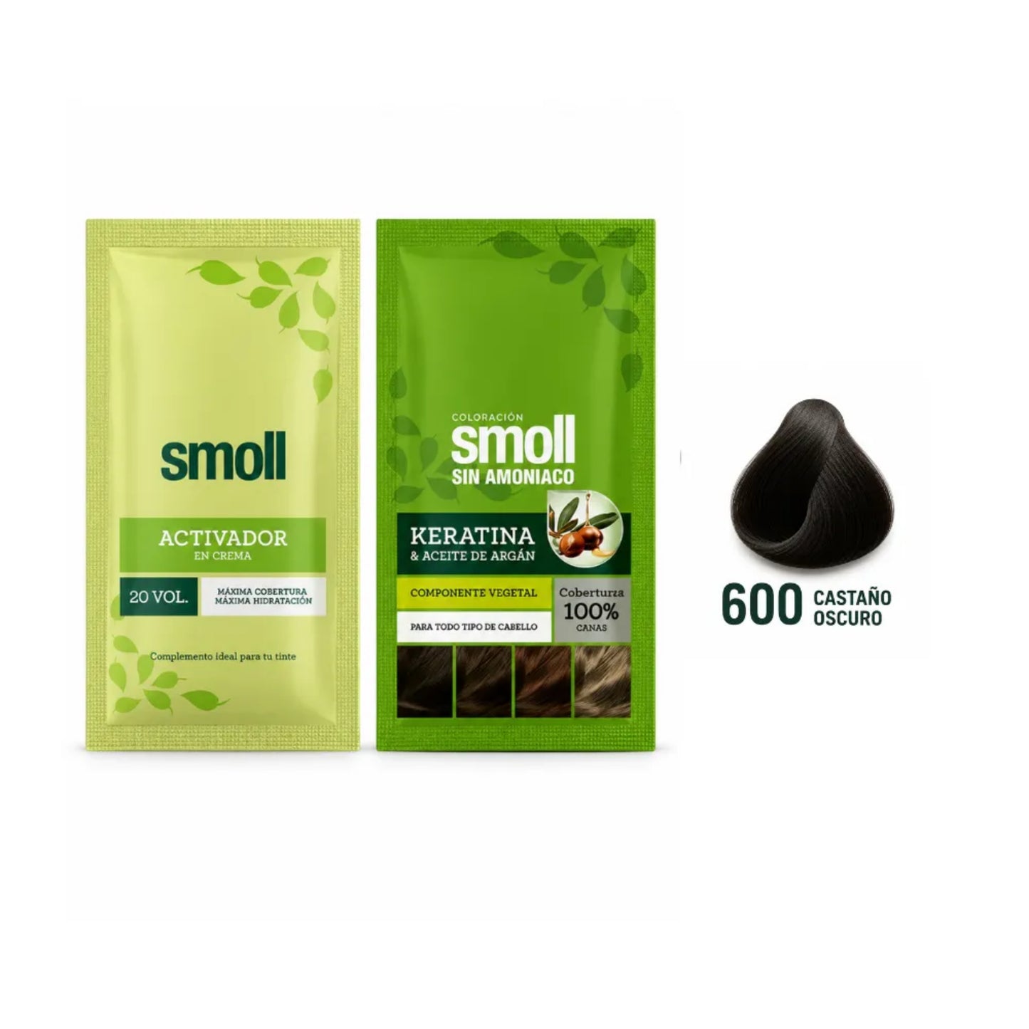 Tinte Smoll Sin Amoniaco 600 Rubio Oscuro Sachet 50 Ml + Oxigenta Vol 20 50 Ml