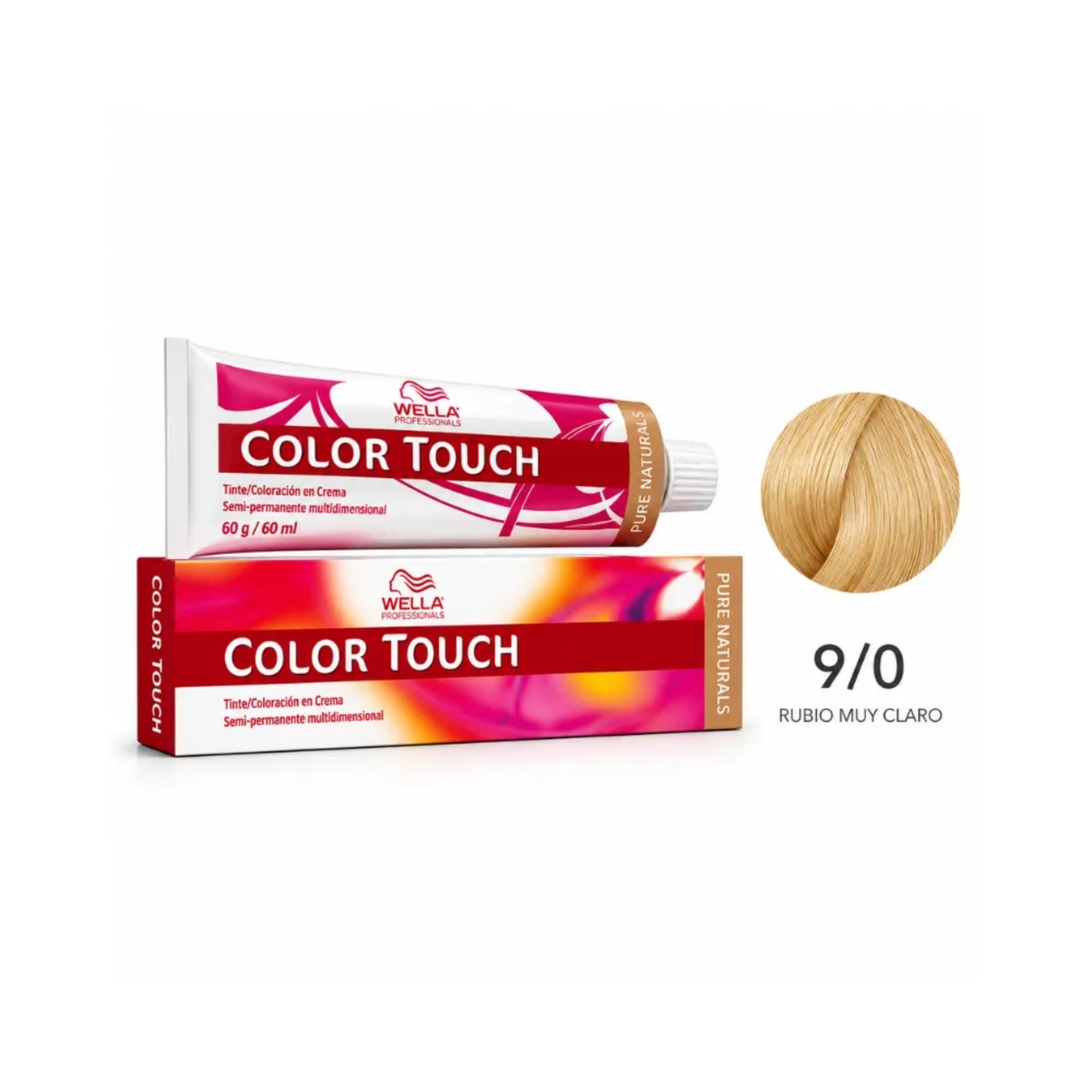 Tinte Wella Color Touch Sin Amoniaco Semi Permanente 9/0 Rubio Extra Claro 60 G