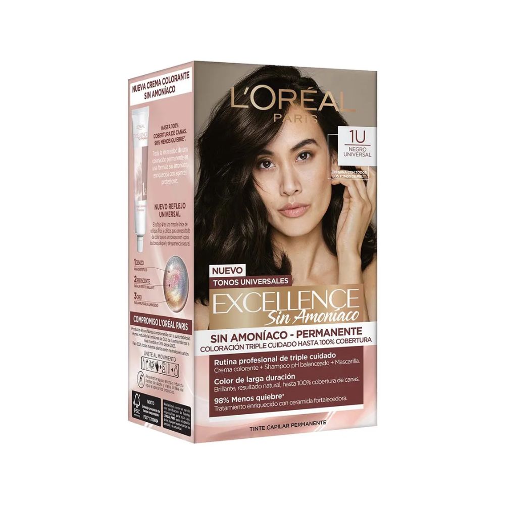 Tinte para Cabello Excellence Sin Amoniaco 1 U Negro Universal Caja 1 Und