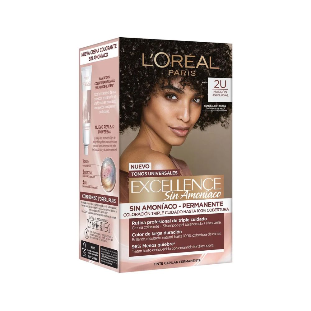 Tinte para Cabello Excellence Sin Amoniaco 2 U Marrón Universal Caja 1 Und