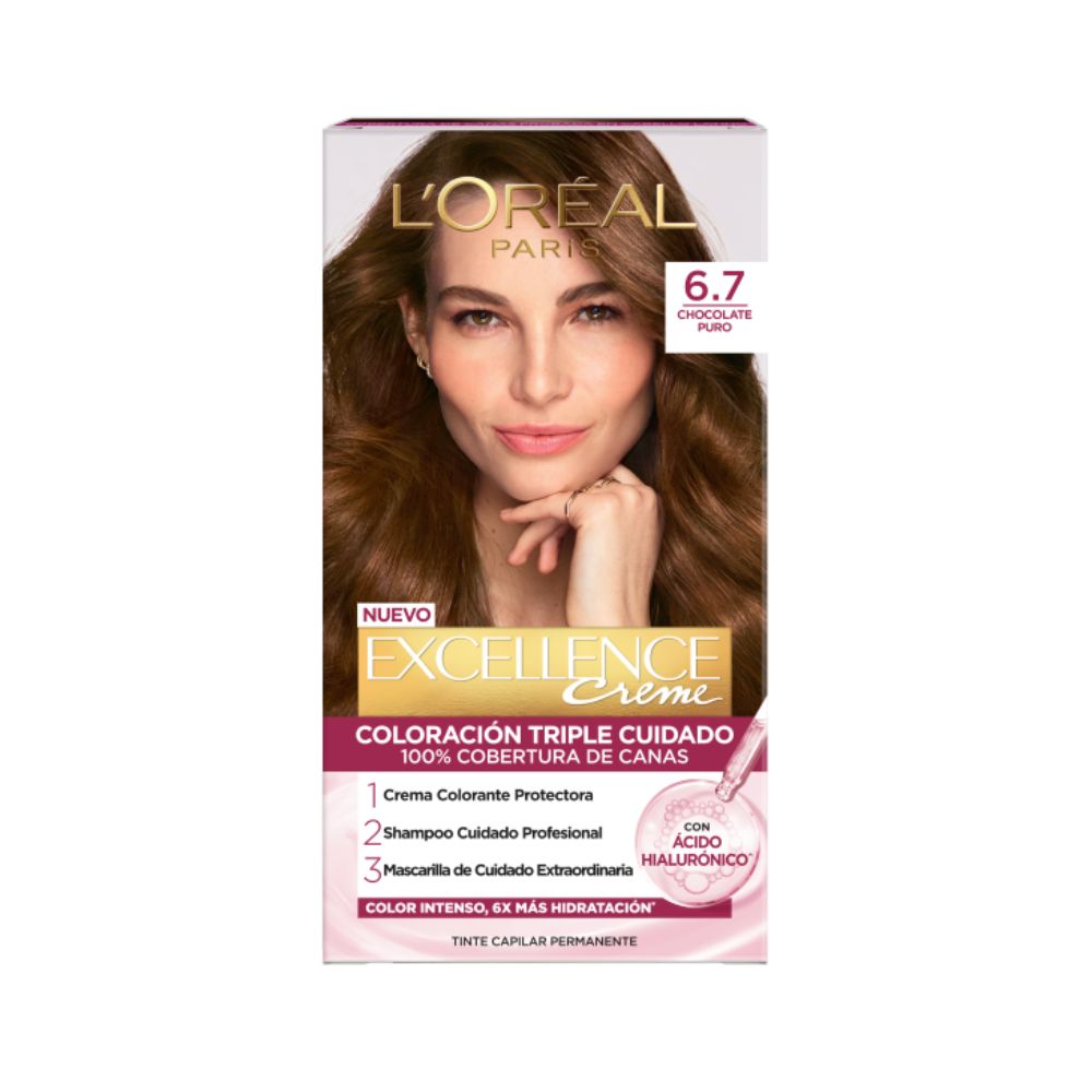 Tinte para Cabello Excellence Creme 6.7 Chocolate Puro Caja 1 Und