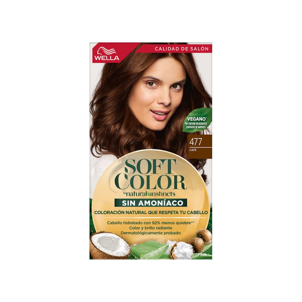 Tinte para Cabello Soft Color Sin Amoniaco 477 Café Caja 1 Und