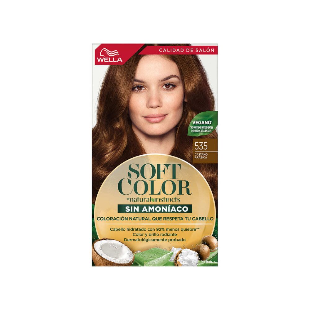 Tinte para Cabello Soft Color Sin Amoniaco 535 Castaña Arábica 1 Und