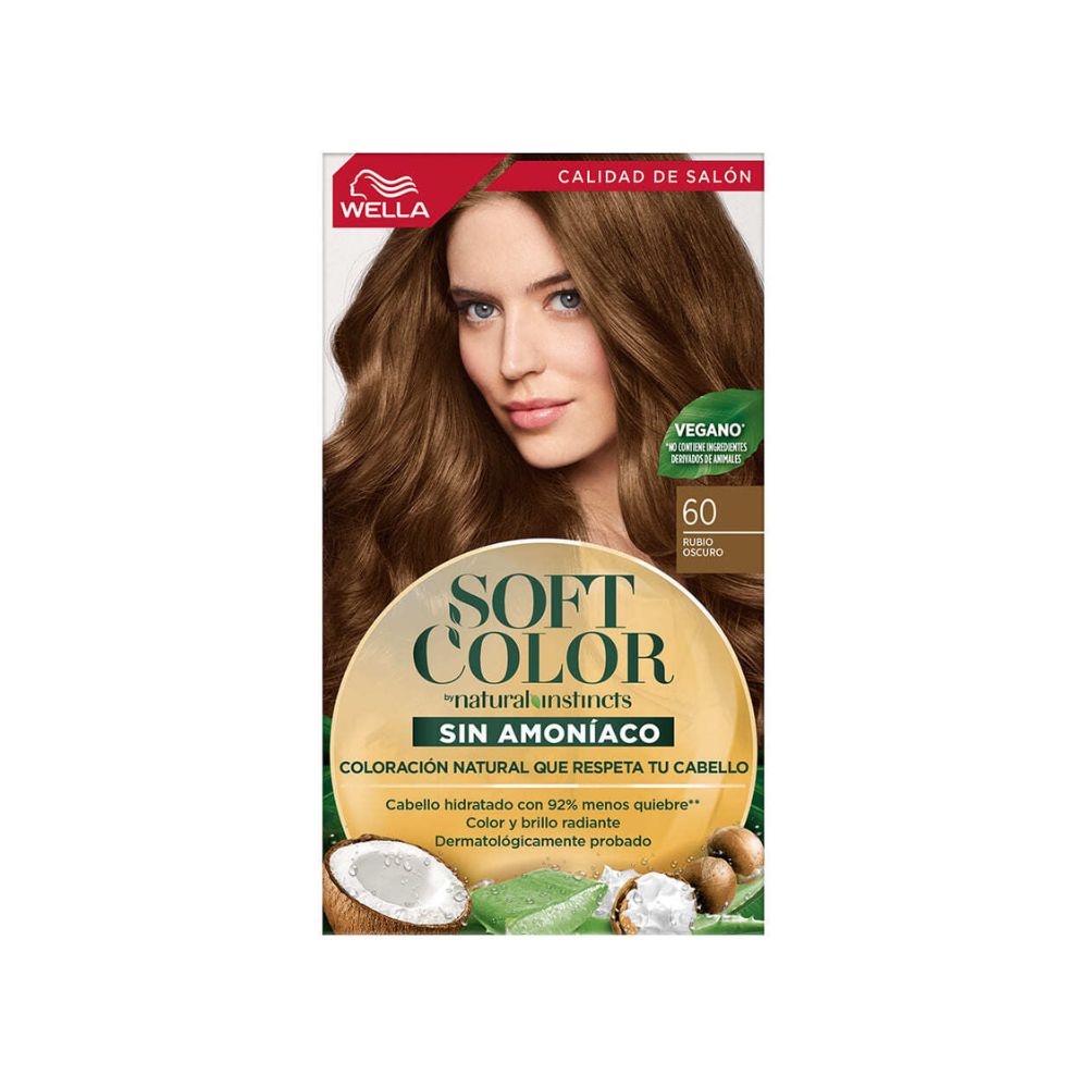 Tinte para Cabello Soft Color Sin Amoniaco 60 Rubio Oscuro Caja 1 Und