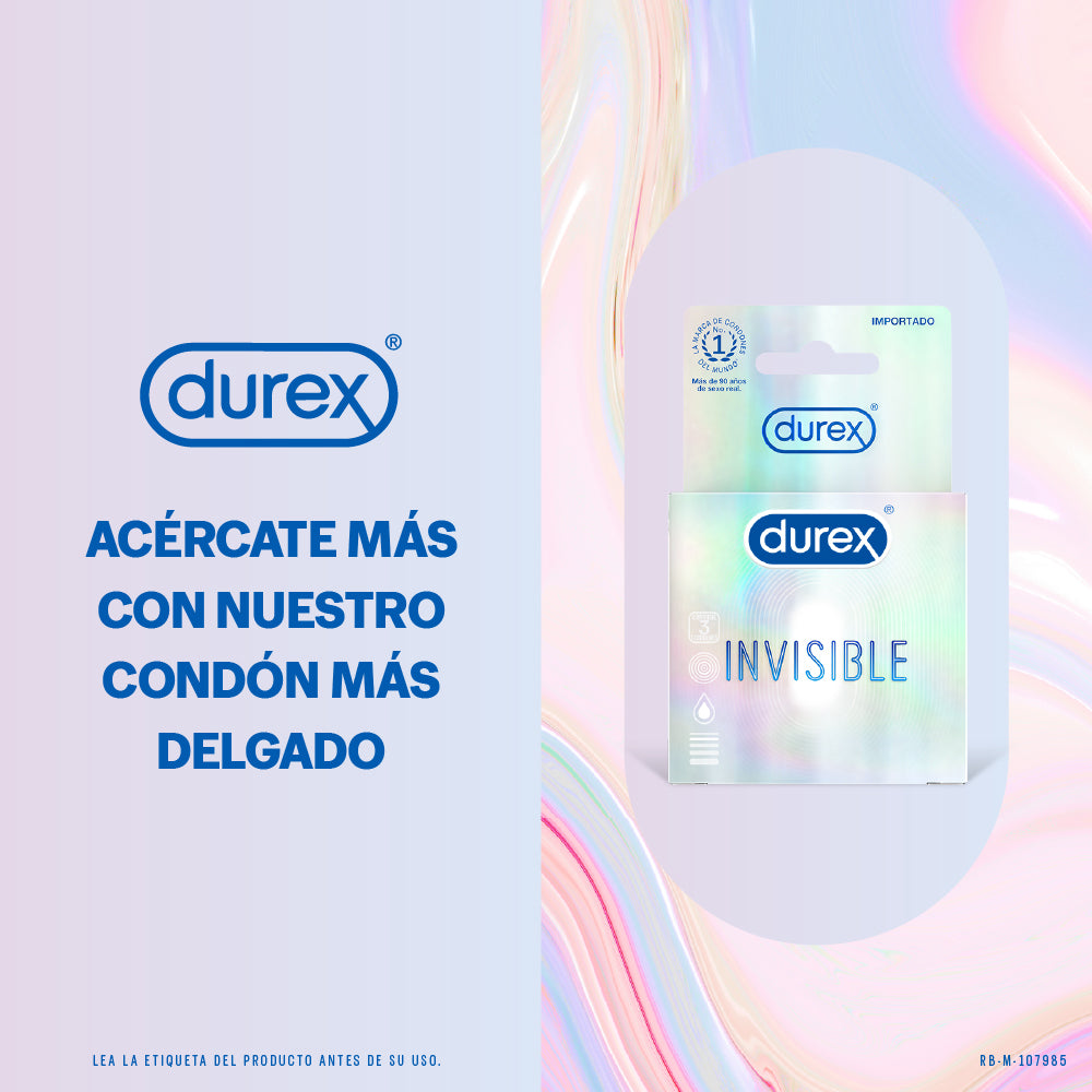 Pack Condones Durex Invisible 12 Und