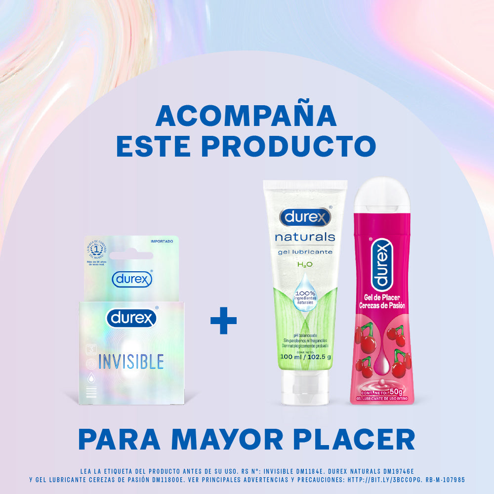 Pack Condones Durex Invisible 12 Und