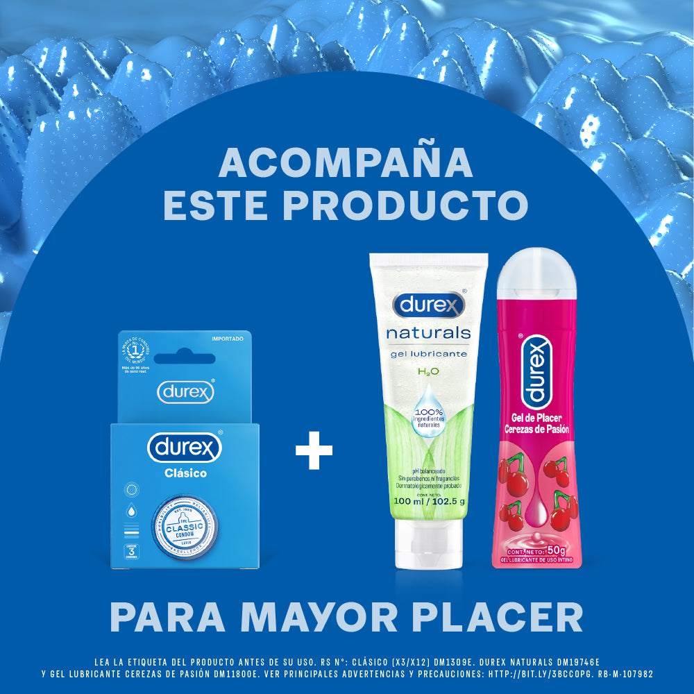 Pack Condones Durex Clásico 12 Und