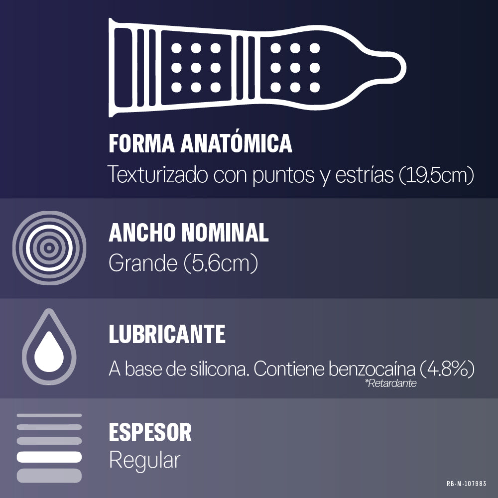 Pack Condones Durex Clímax Mutuo 12 Und
