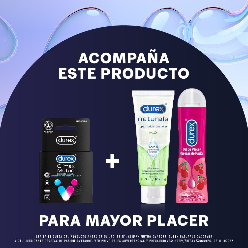 Pack Condones Durex Clímax Mutuo 12 Und