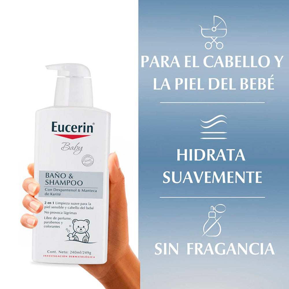 Eucerin Baby Baño y Shampoo 400 Ml