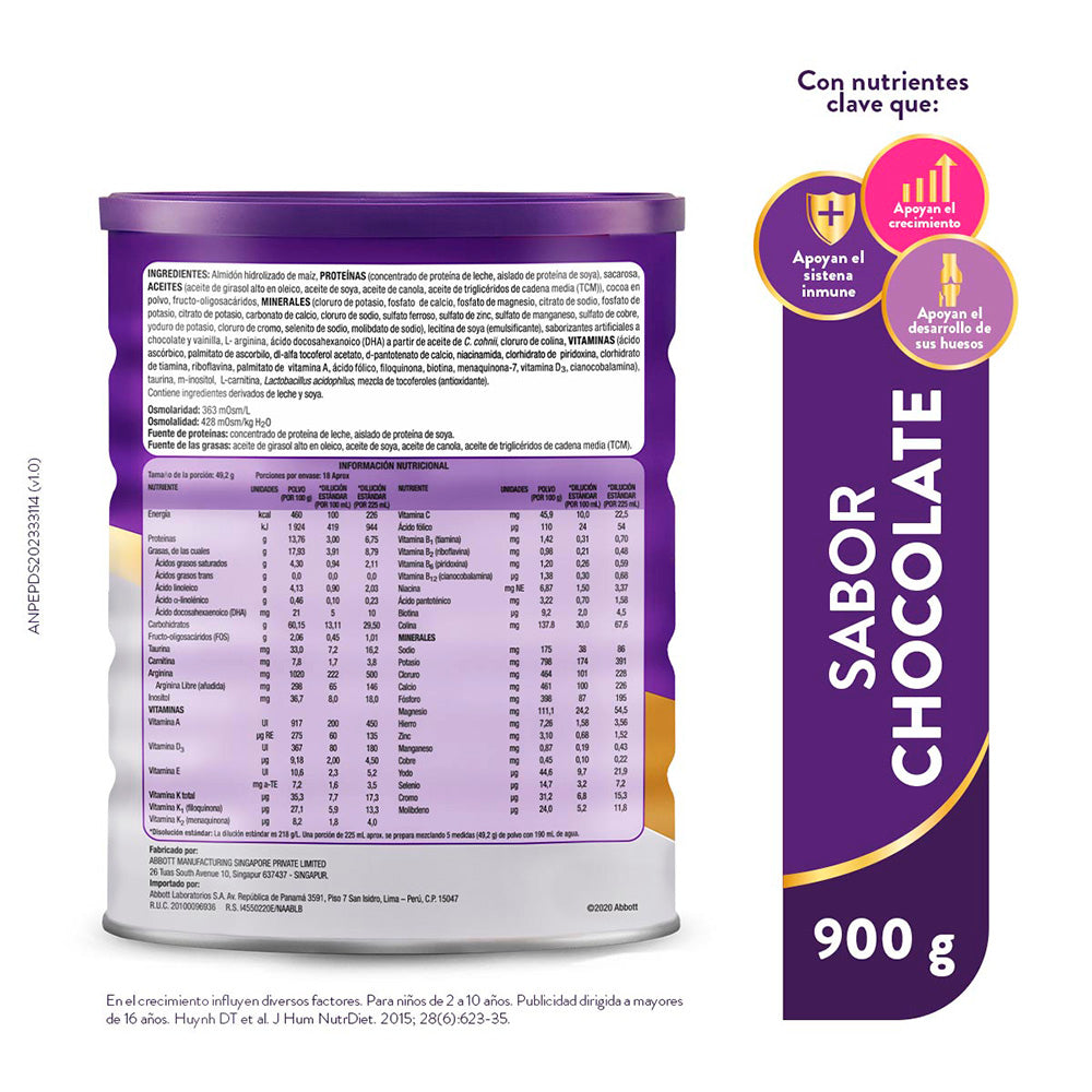 Pediasure Triplesure Sabor Chocolate 900 G