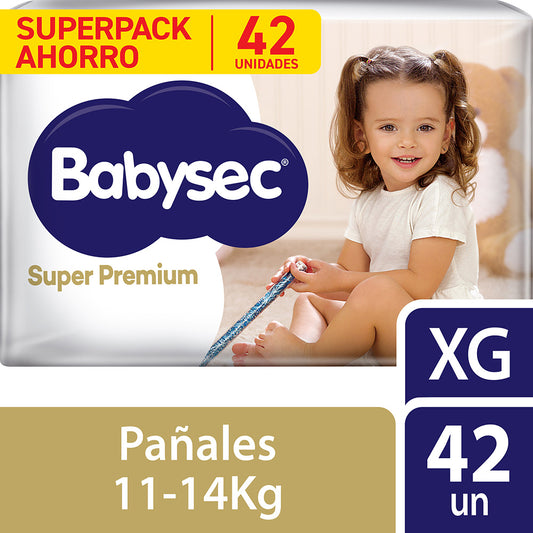 Pañales Babysec Super Premium XG 42 Und
