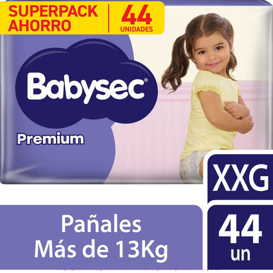 Pañales Babysec Premium XXG 44 Und