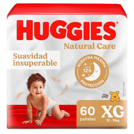 Pañale Huggies Natural Care XG 60 Und